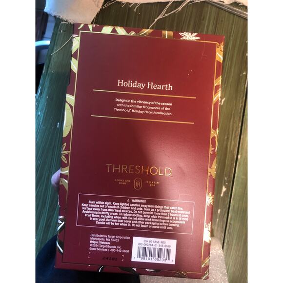 Threshold NWT NIB Holiday Hearth Scented Taper Candles Set of 2 - Picture 5 of 6